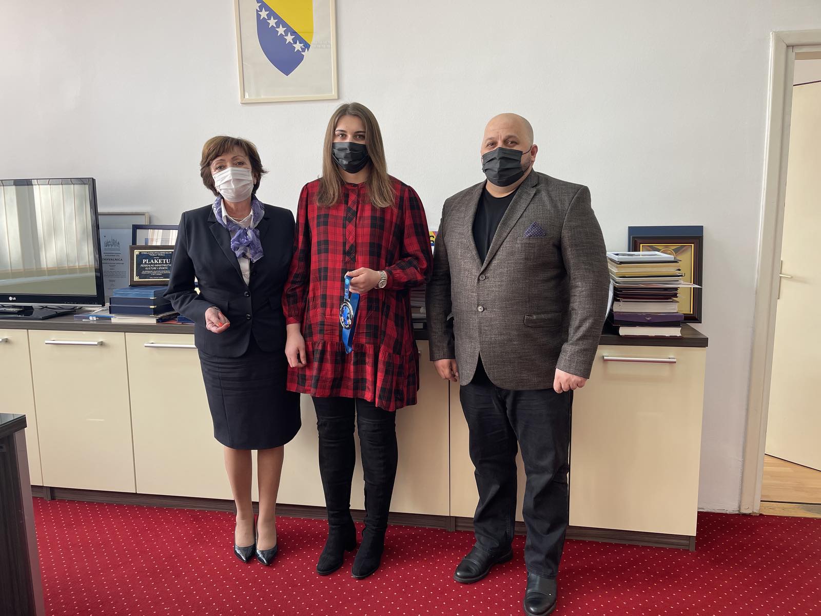 Read more about the article Prijem u Federalnom ministarstvu kulture i sporta kod Ministrice g-đe Zore Dujmović povodom ostvarenog vrhunskog sportskog rezultata